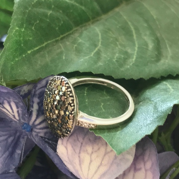 925 Sterling Silver Multi Color Moissanite Ring - Picture 2 of 8